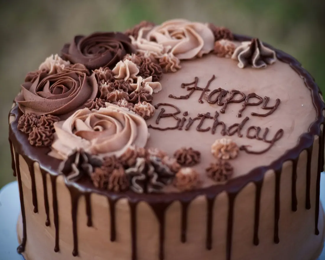 Bolo de aniversário de chocolate